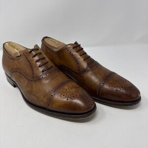 Magnanni Men's Elliott Cap Toe Oxford Cognac Brown - 9